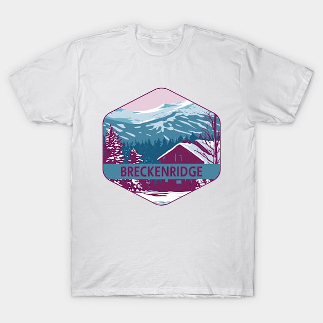 Breckenridge Colorado Mountain Souvenir T-Shirt by HomeSpirit